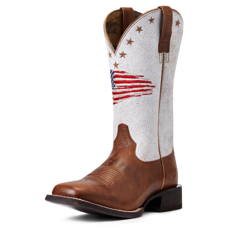 Ariat Westernstiefel Damen - Circuit Patriot Braun/Weiß ( FBLGM-9085 )